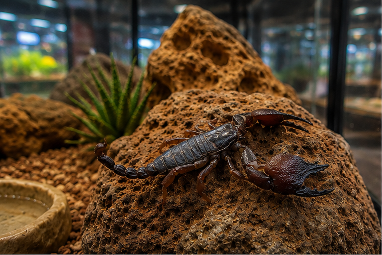 Tanzanian Red Claw Scorpion (Pandinus cavimanus)