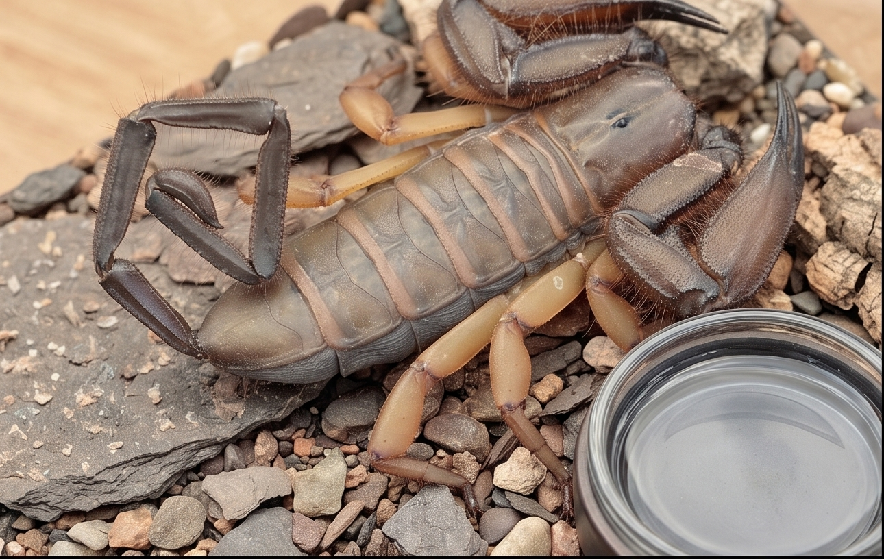 Flat Rock Scorpion (Hadogenes troglodytes)
