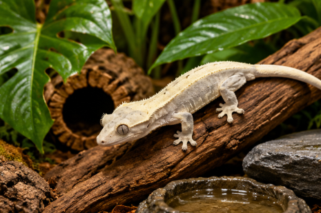 Crested Gecko (Lilly White Morph)